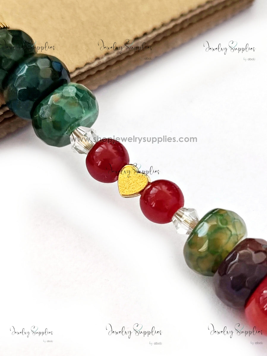 Tiny golden hearts Spacer Beads for Bracelets & Necklaces Pandora spacers for jewellery making GSSB308 10 gm