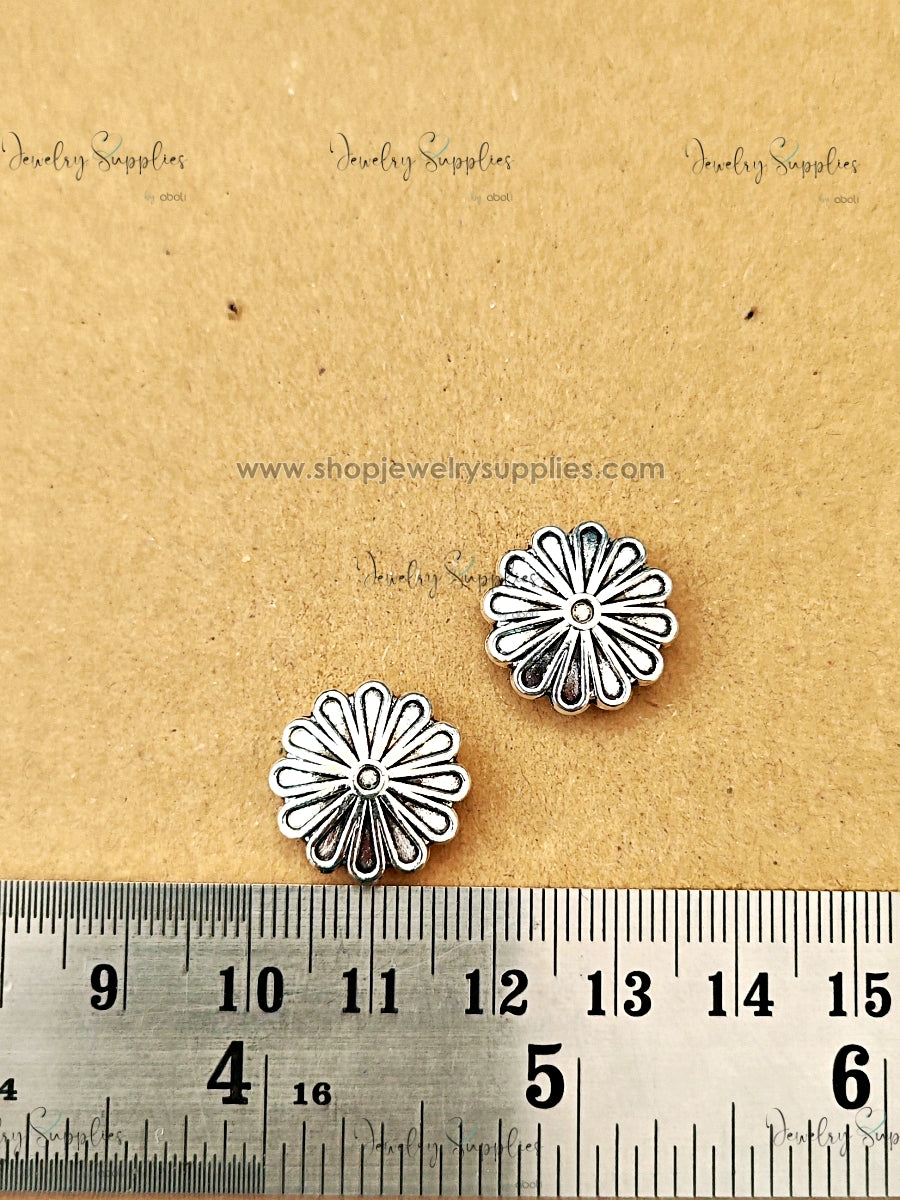 Antique silver big flower Spacer Bead for Bracelets & Necklaces Pandora spacers for jewellery making GSSB222 2 beads