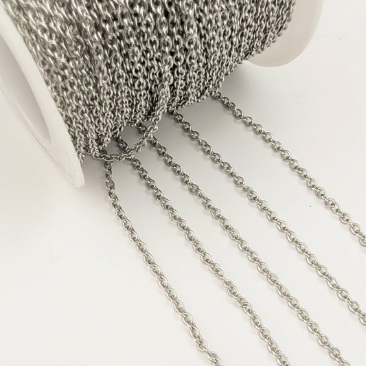 Stainless steel chain anti tarnish jewellery chain roll