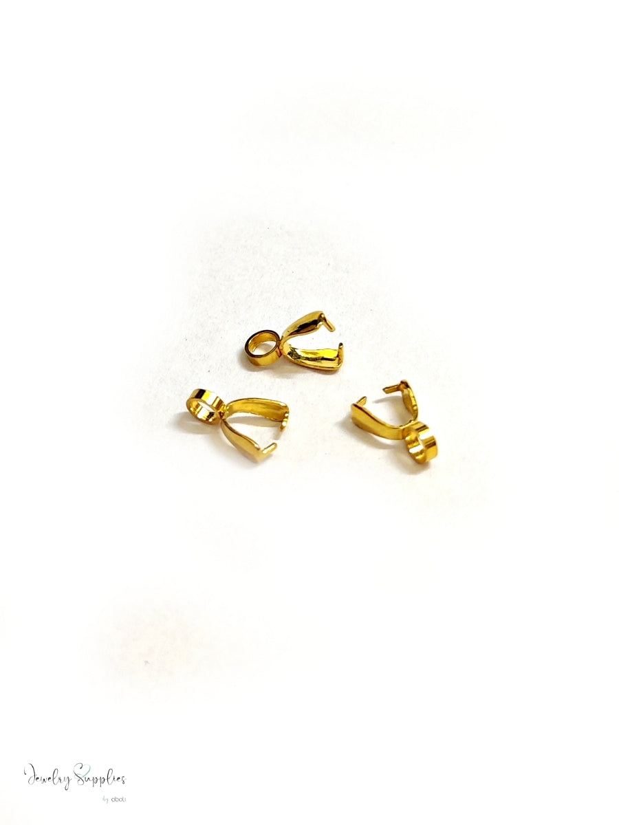304 Stainless steel pinch bails golden pinch bails for pendant & charms