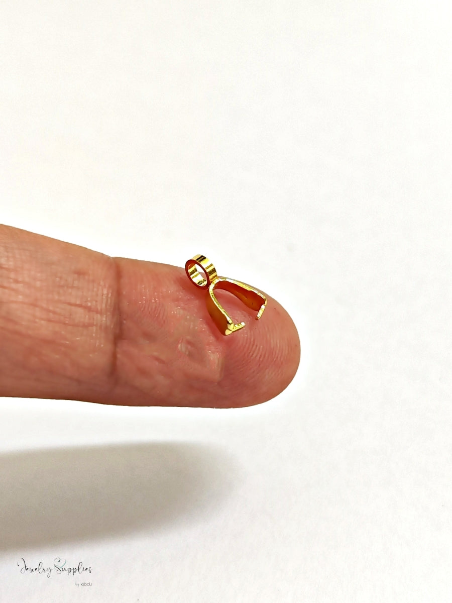 Stainless steel pinch bails golden pinch bails for pendant & charms