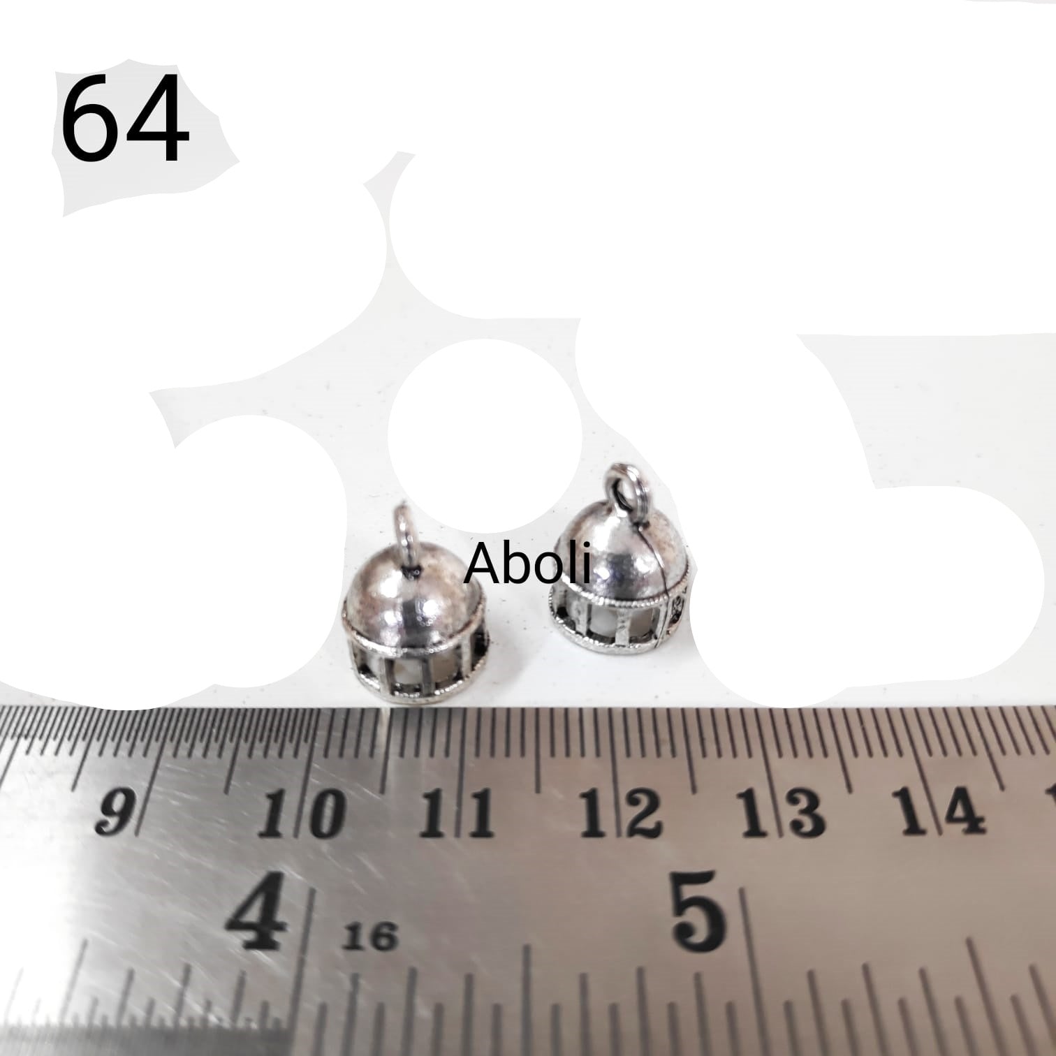 Silver jhumka bases MJBS64