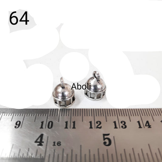 Silver jhumka bases MJBS64