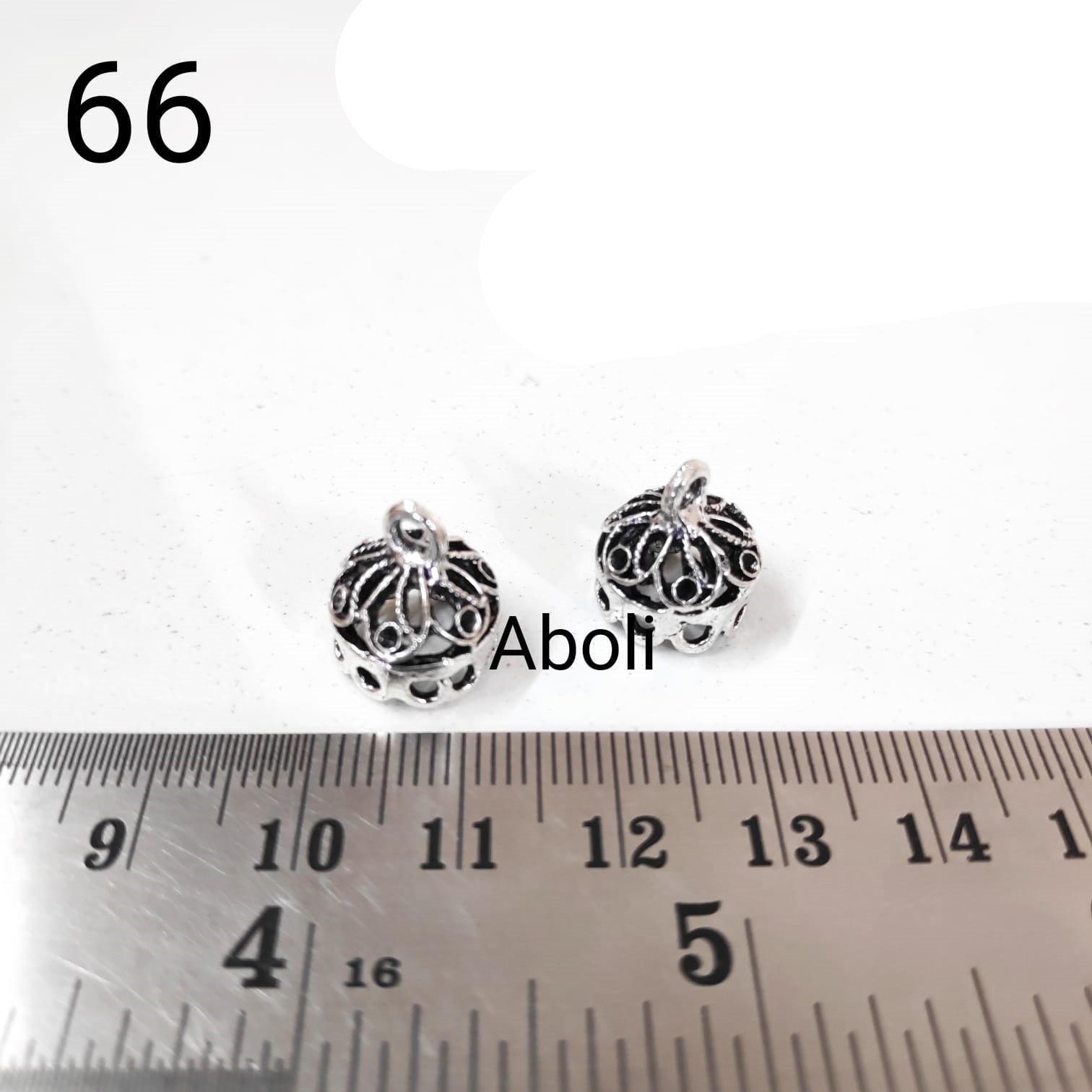 Silver jhumka bases MJBS66