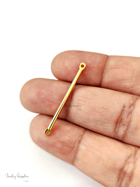Brass bar connector 18K gold plated link connector for polymer clay jewellery resin jewellery making BLC02 1 link