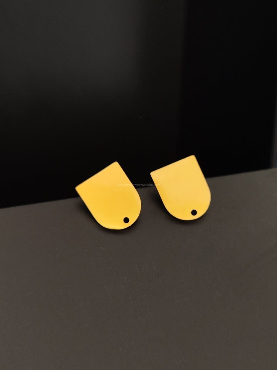 Golden 304 stainless steel U shaped stud earring findings