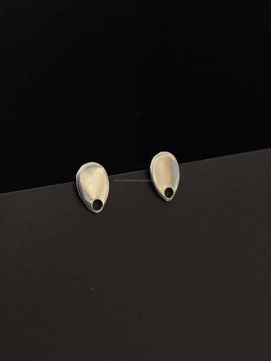 304 Stainless Steel Teardrop Stud Earring Findings Hypoallergenic earrings Making SSEF4