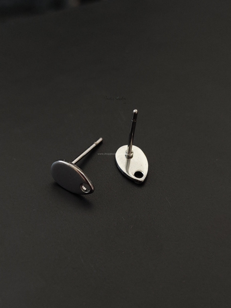 304 Stainless Steel Teardrop Stud Earring Findings Hypoallergenic earrings Making