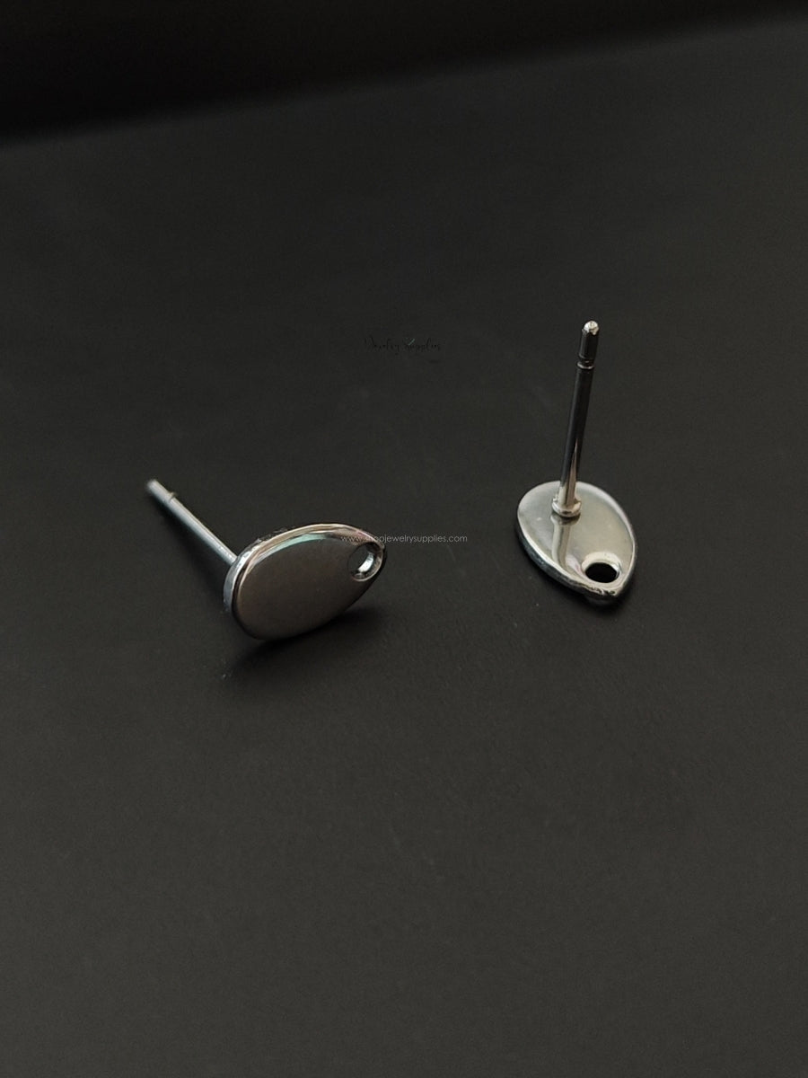 304 Stainless Steel Teardrop Stud Earring Findings Hypoallergenic earrings