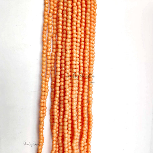 4 mm glass beads for beaded jewellery making round beads GB4P02 200+ beads