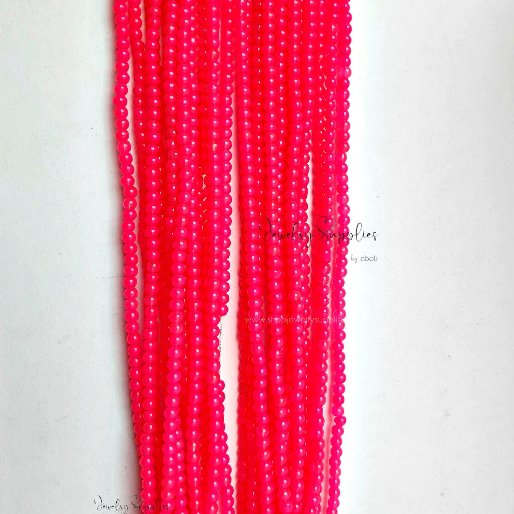 4 mm glass beads for beaded jewellery making round beads GB4P07 200+ beads