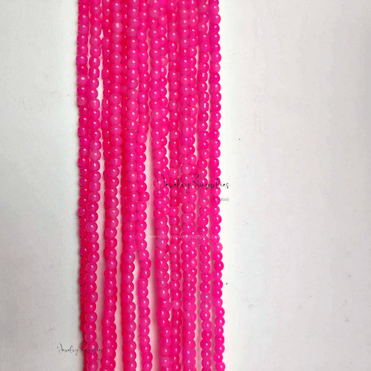 4 mm glass beads for beaded jewellery making round beads GB4P17 200+ beads