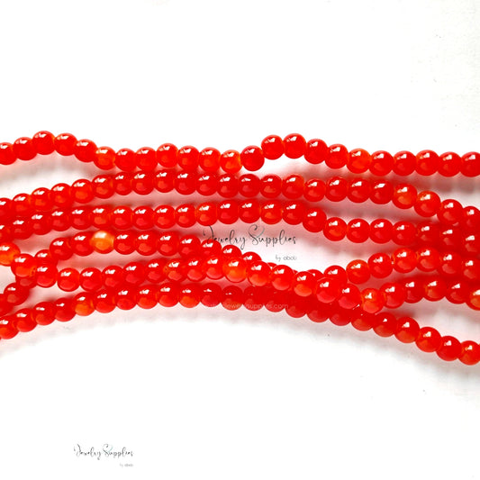6 mm glass beads for beaded jewellery making round beads GB6P14 135+ beads