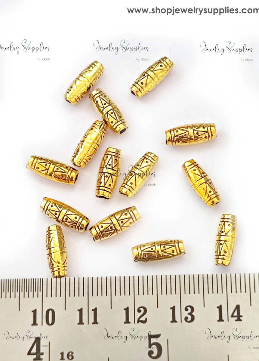 Golden tube Spacer Beads for Bracelets & Necklaces Pandora spacers for jewellery making GSSB303 10 gm