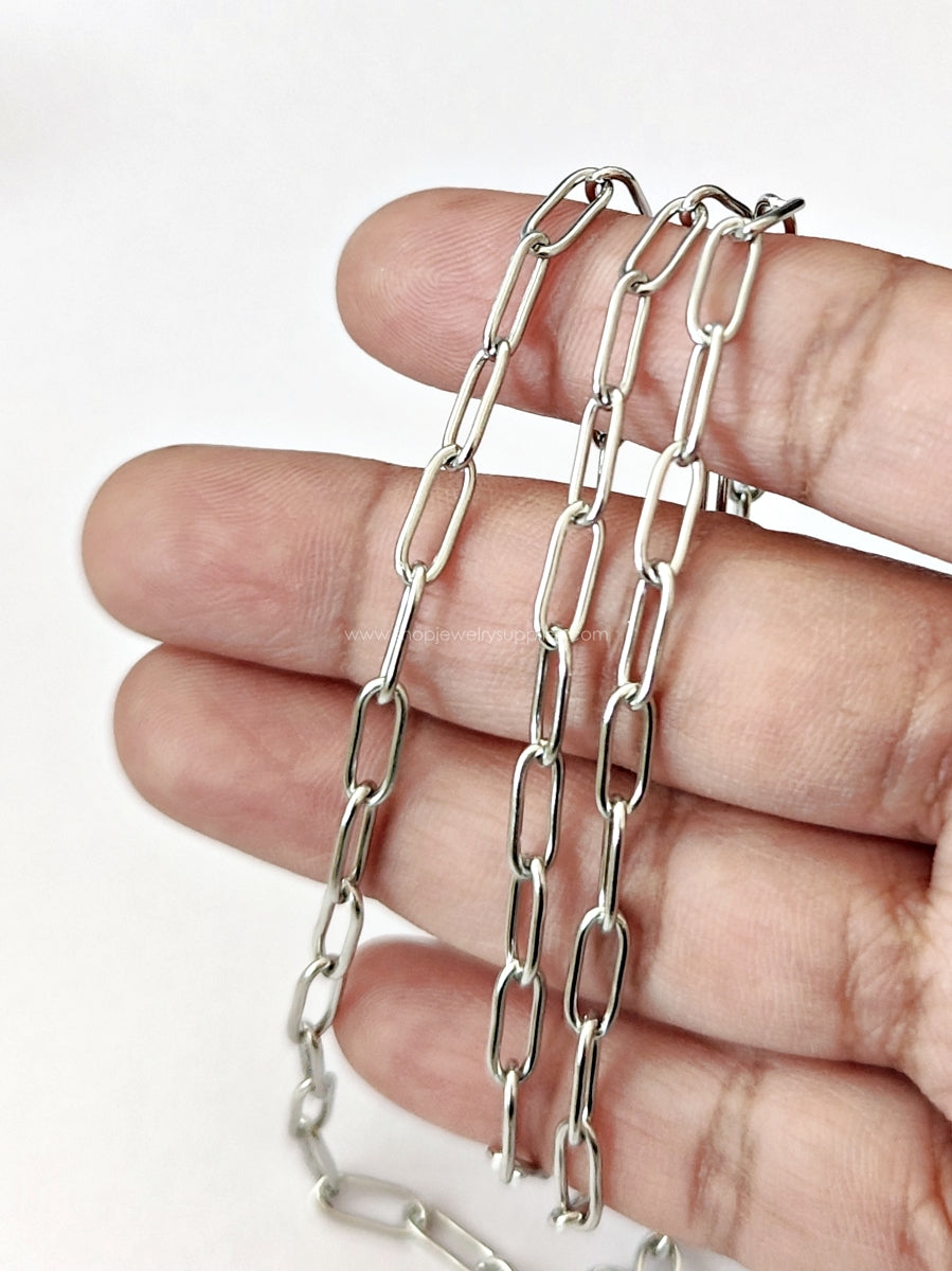 Stainless steel paperclip chain 10 mm oval link jewellery chain for anti tarnish jewellery making