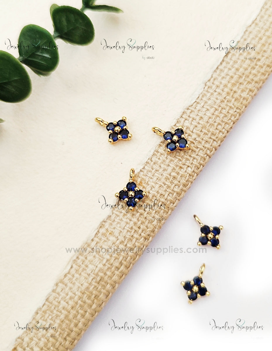 AD flower pendant blue stone ADSFCP07 1 pendant
