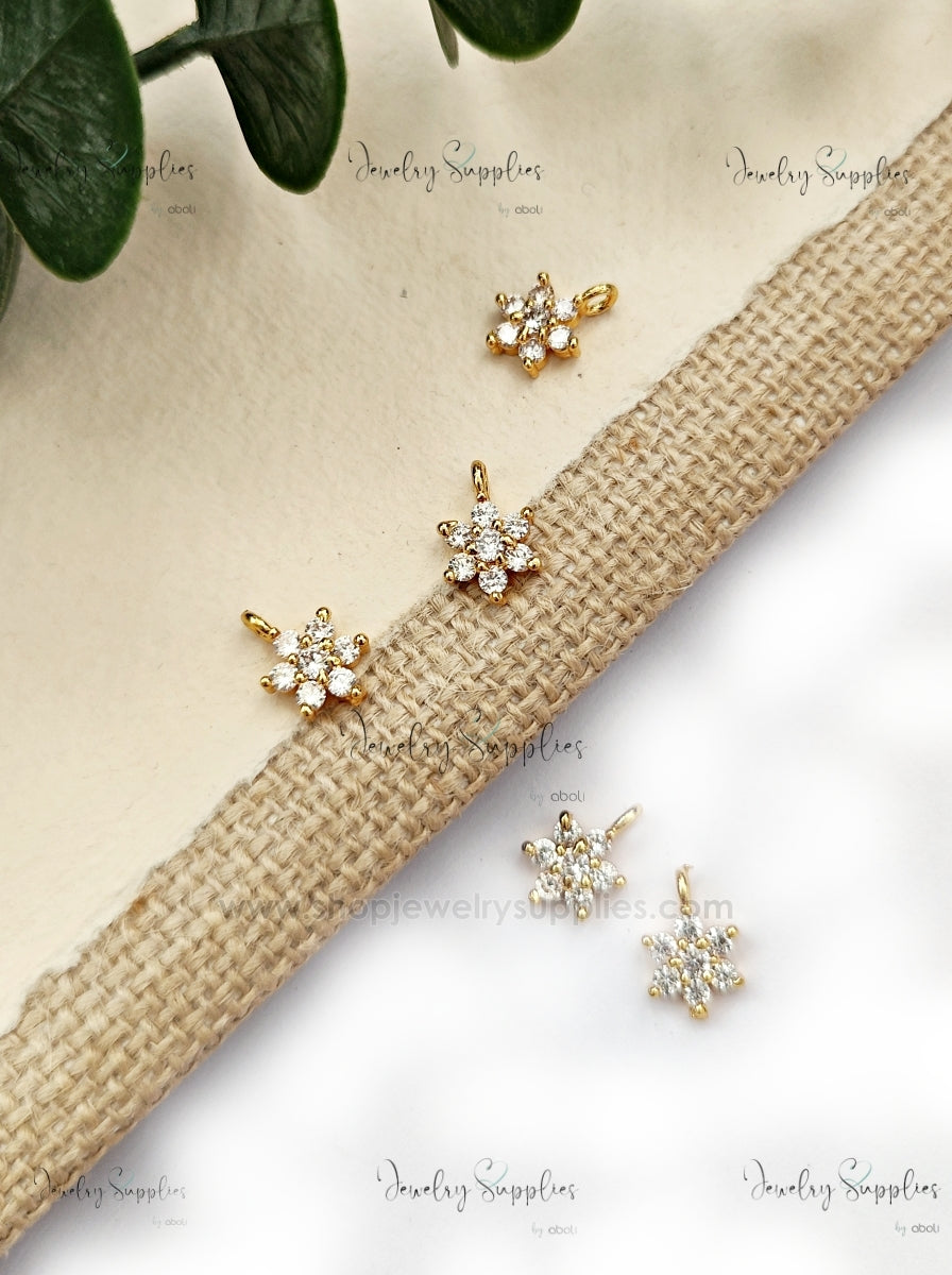 AD flower pendant clear stone ADSFCP03 1 pendant