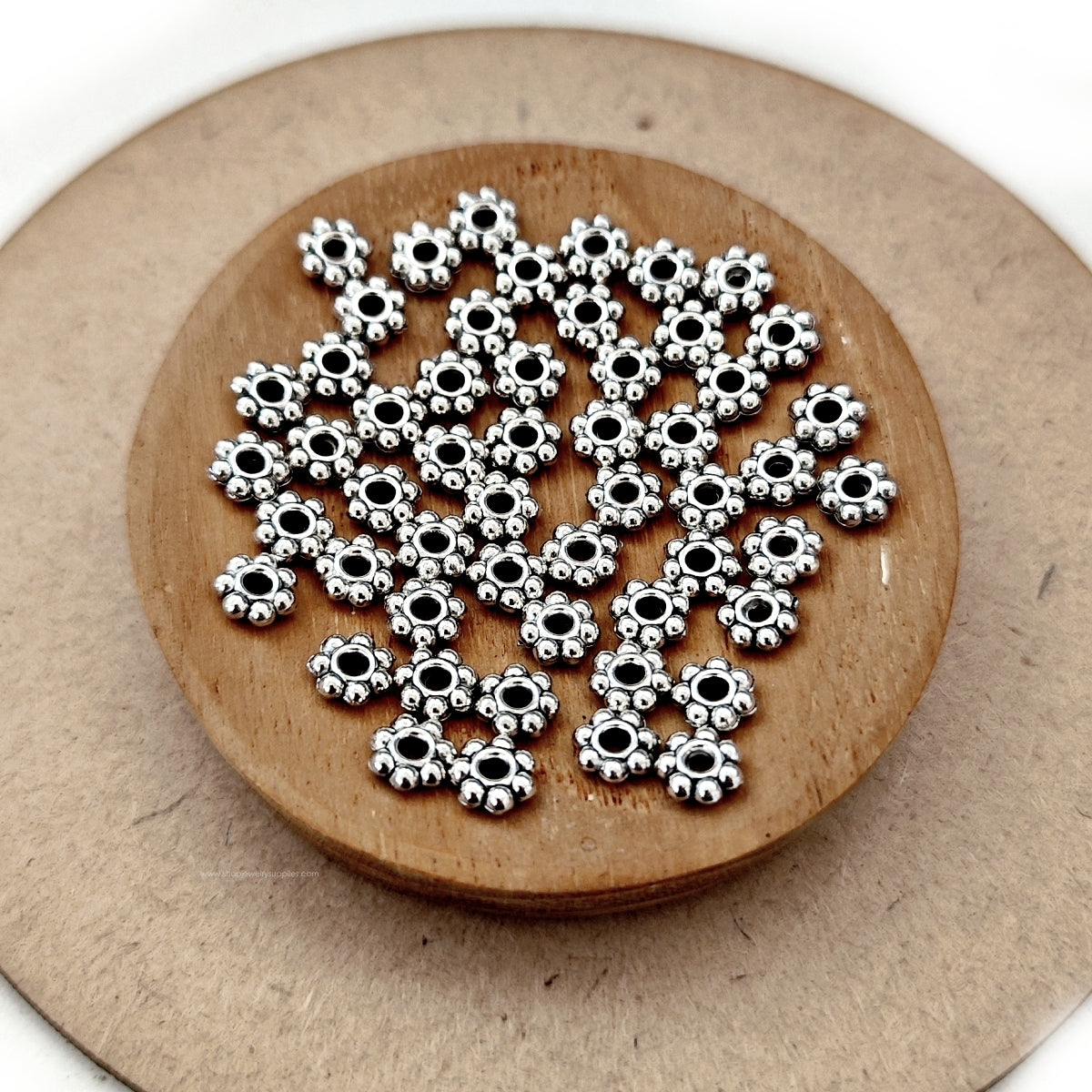 Metal Spacer Beads for Bracelets & Necklaces daisy spacers for jewellery making GSSB315 10 gm