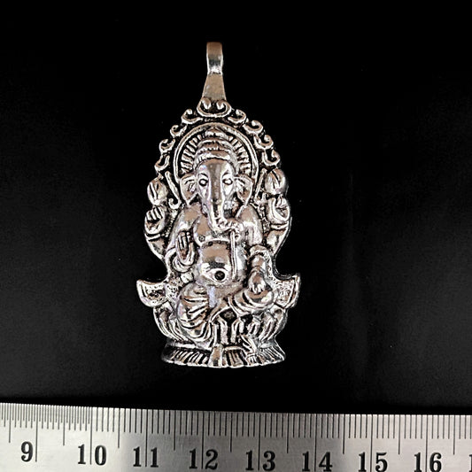 German silver Ganesh pendant Oxidised silver Ganpati pendant SP238