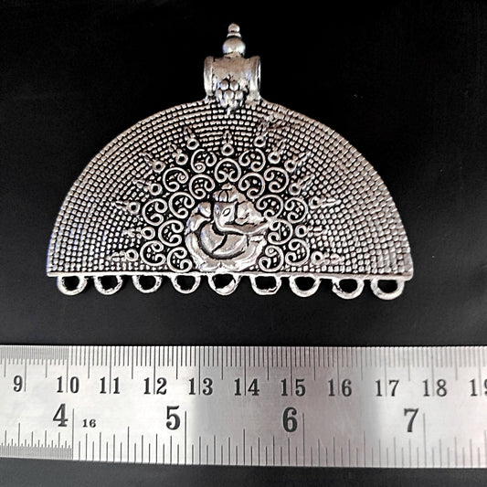 German silver Ganesha pendant half circle pendant SP218