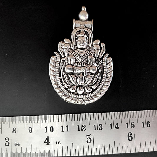 German silver Saraswathi Goddess pendant SP213