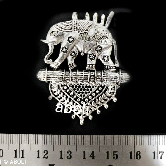 German silver elephant pendant Bahubali motif SP225
