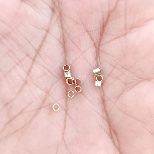 3 mm  oxidized silver crimp tube brass Tarnish resistant crimps beaded jewellery MBCT3OS