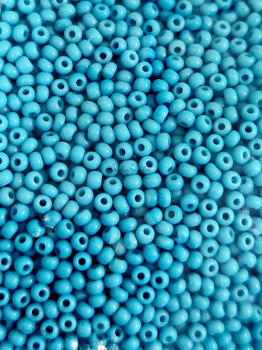 Preciosa seed beads turquoise opaque 11/0 Rocaille No.34