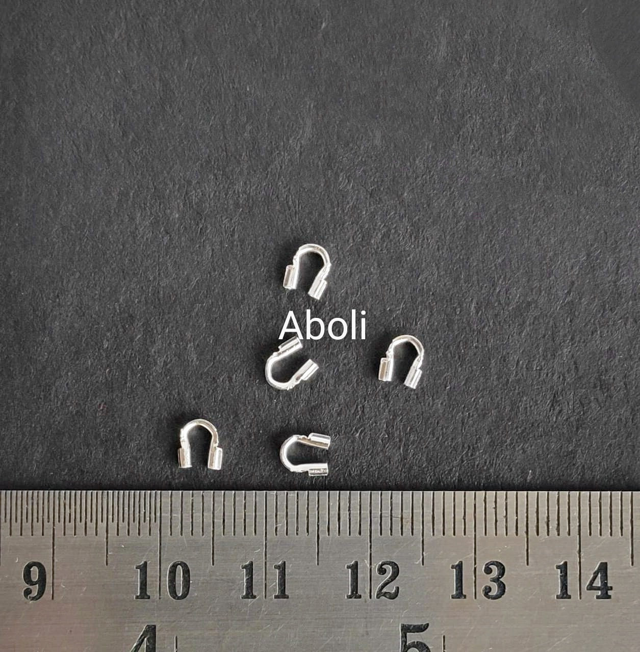 Silver wire guard Tarnish resistant brass gear wire guards set of 5 WGS