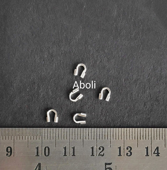 Silver wire guard Tarnish resistant brass gear wire guards set of 5 WGS