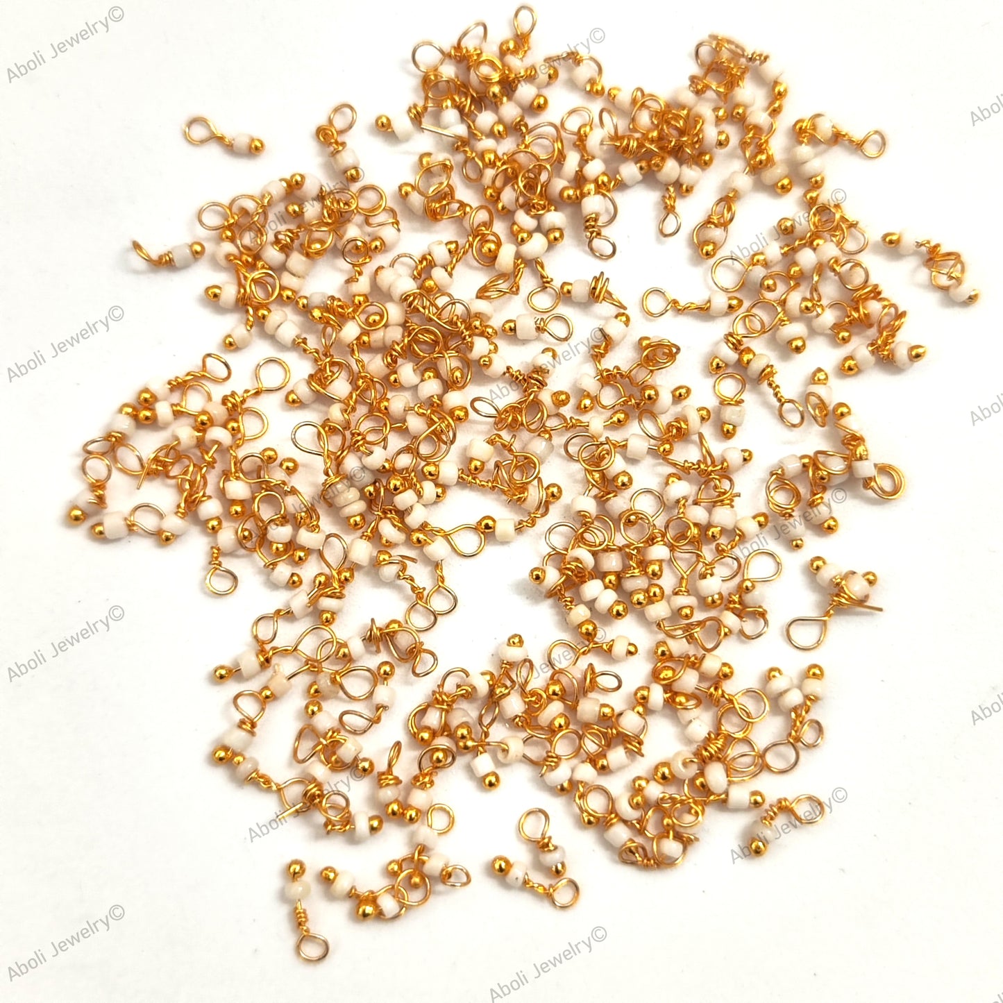 Mixed lot loreal beads 10 gm each coloured loreals 4 mm beaded loreal Latkan, jhumki LB4CMX - Jewelry Supplies