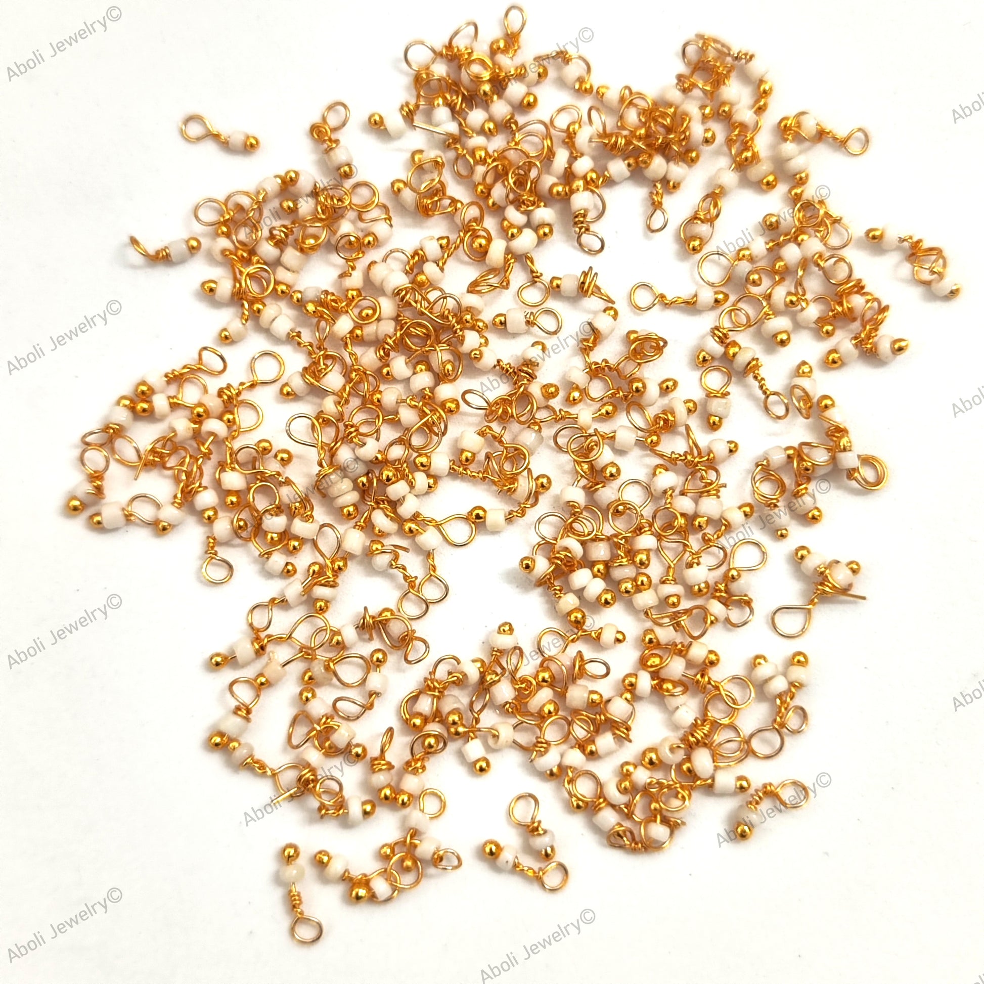 Mixed lot loreal beads 10 gm each coloured loreals 4 mm beaded loreal Latkan, jhumki LB4CMX - Jewelry Supplies