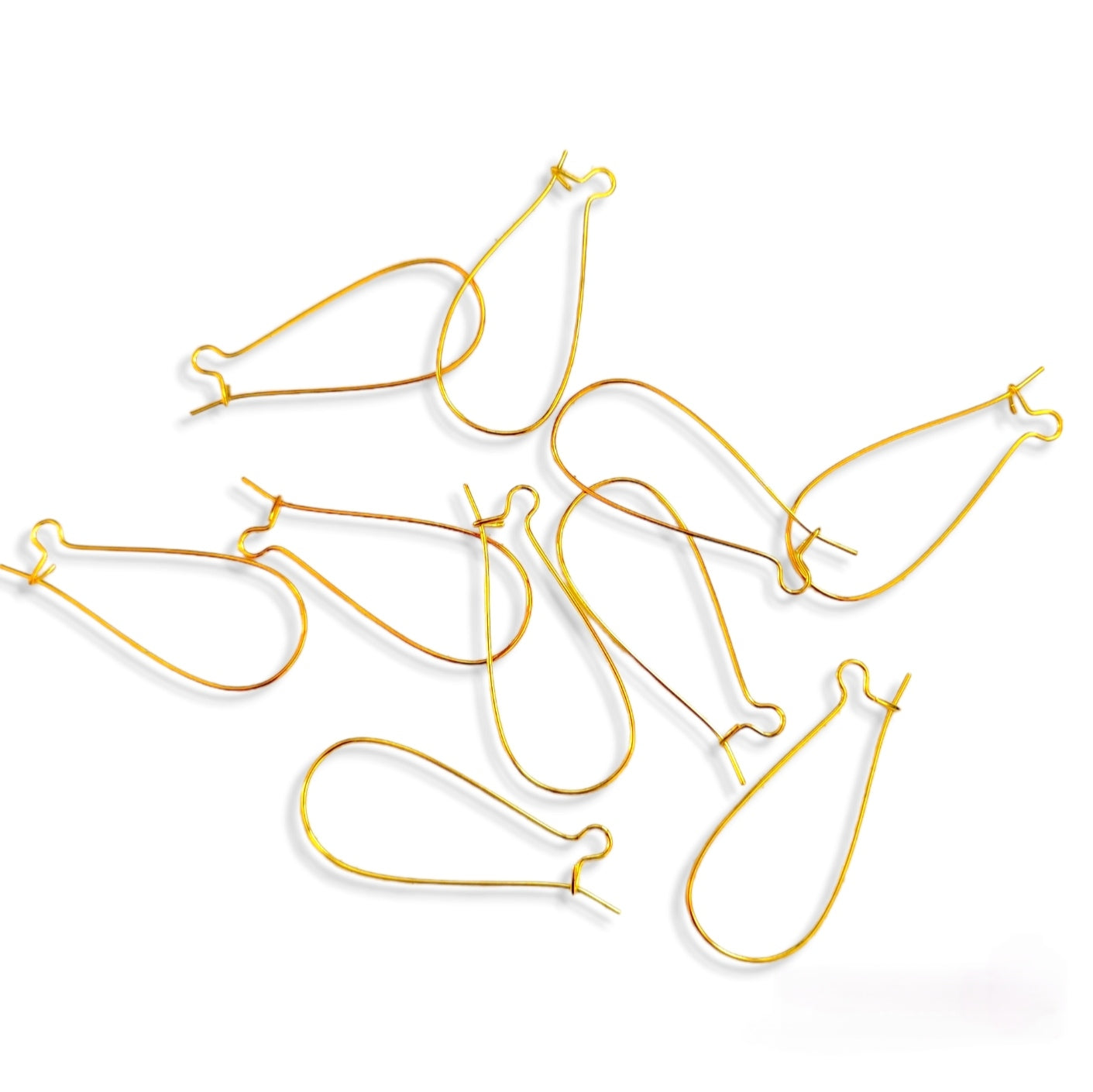 Golden Earring hooks kidney wire earring findings 4 cm EFKH04