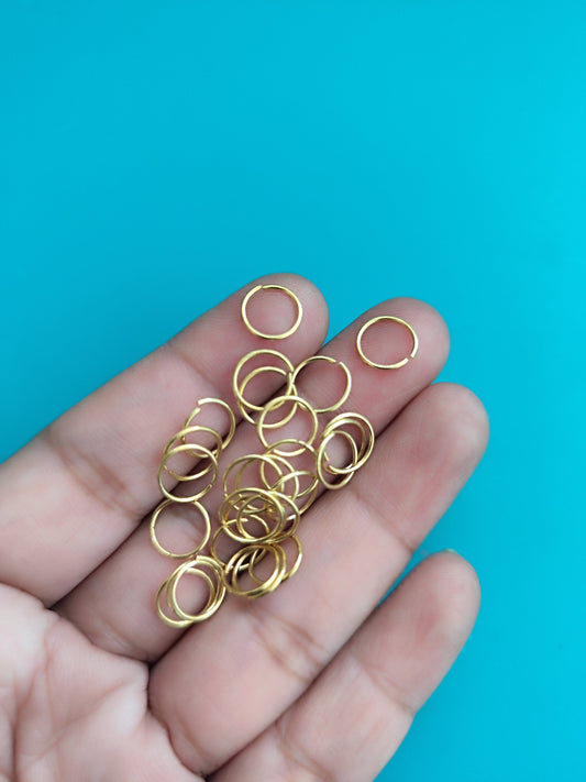 8 mm golden jump ring tarnish resistant brass jump rings JRGB8