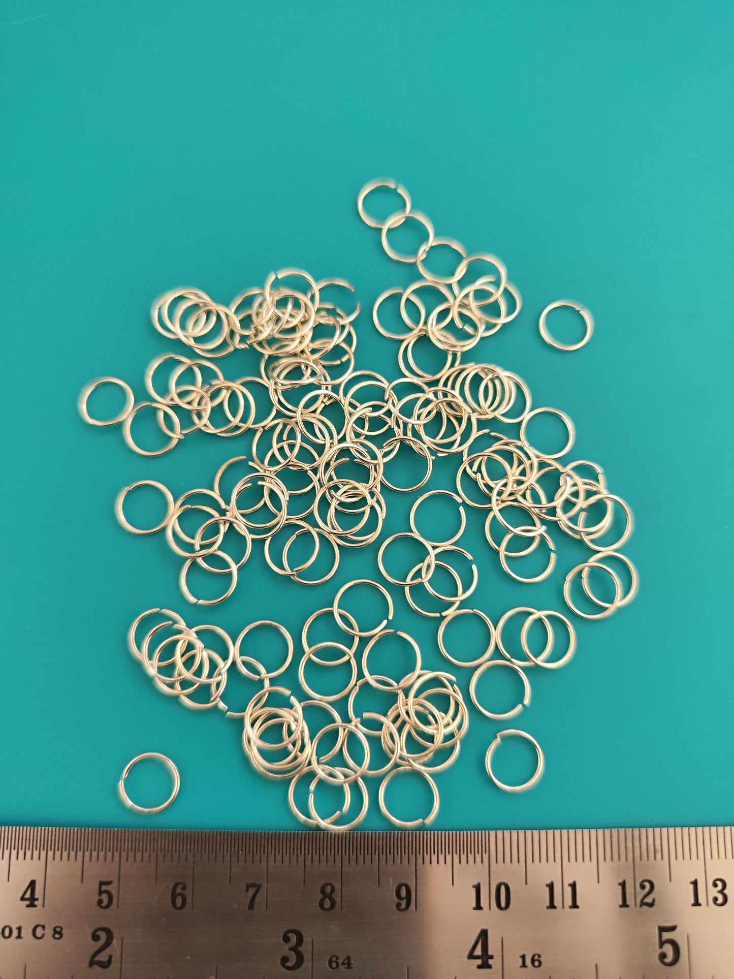 8 mm brass silver jump ring tarnish resistant jump rings JRSB8 10 gm