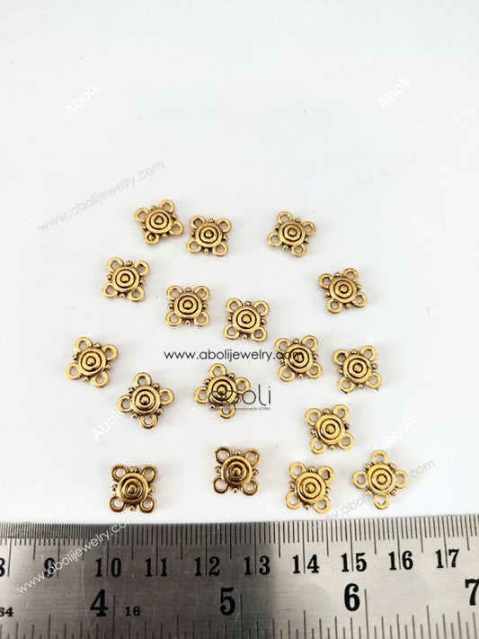 Golden loop connectors Charm four way connector charms CHMG125 10 gm