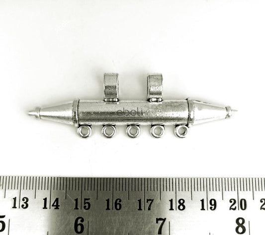 Silver pendant SP52 Silver horizontal double pointed pendant