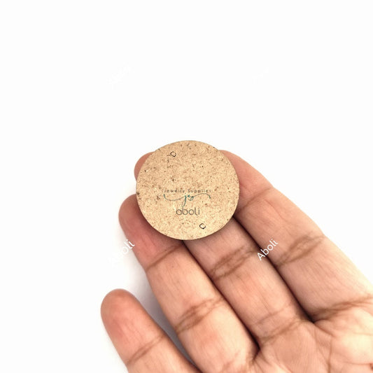 Round MDF Base for earrings 3 cm MDF shapes for fabric jewellery EMDFB4