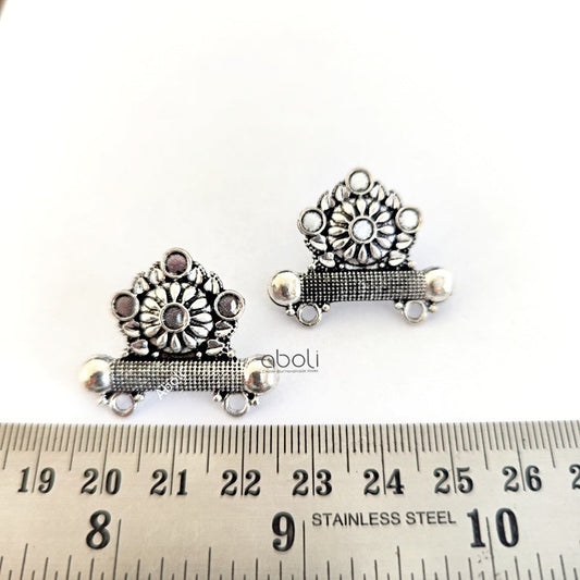 Silver earrings stud components metal earrings findings ESS75