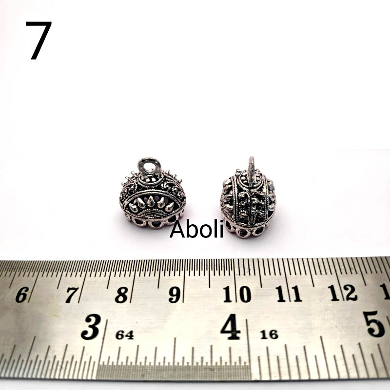 Silver jhumka bases MJBS7