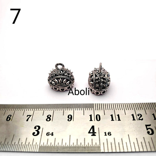 Silver jhumka bases MJBS7