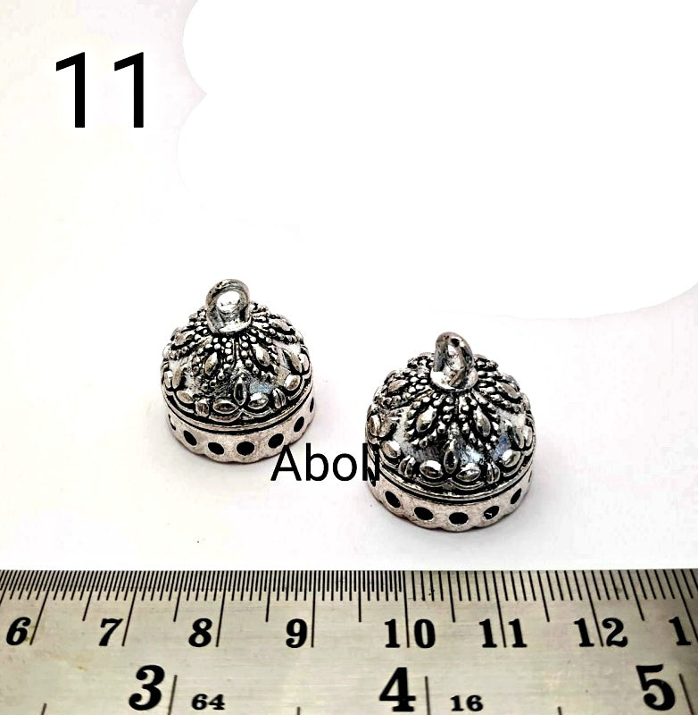 Silver jhumka bases MJBS11