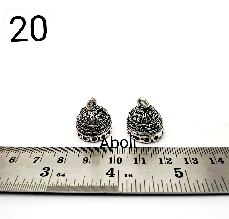 Silver jhumka bases MJBS20
