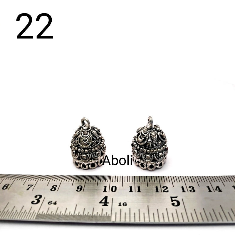 Silver jhumka bases MJBS22