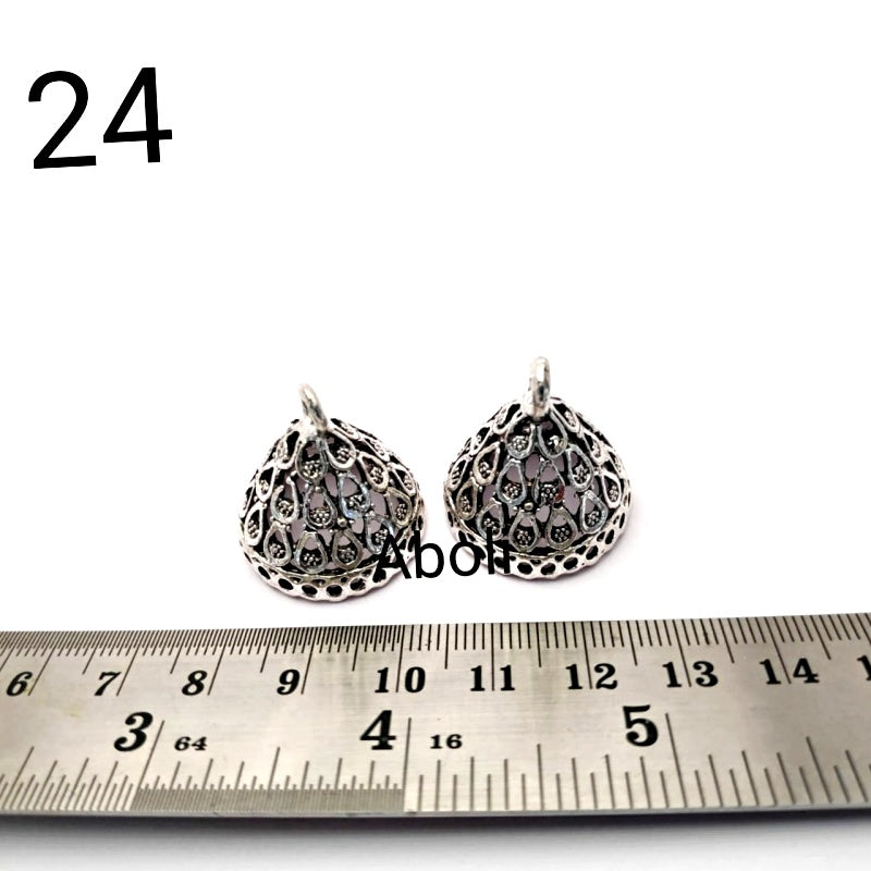Silver jhumka base MJBS24