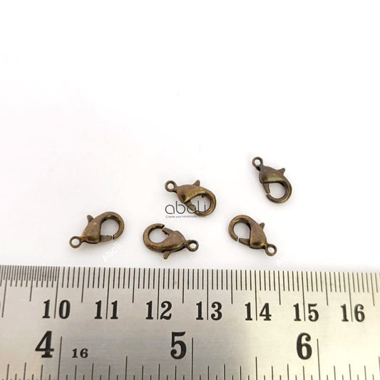 Antique bronze lobster claw clasp Tarnish resistant brass 12 mm LCCBAB12