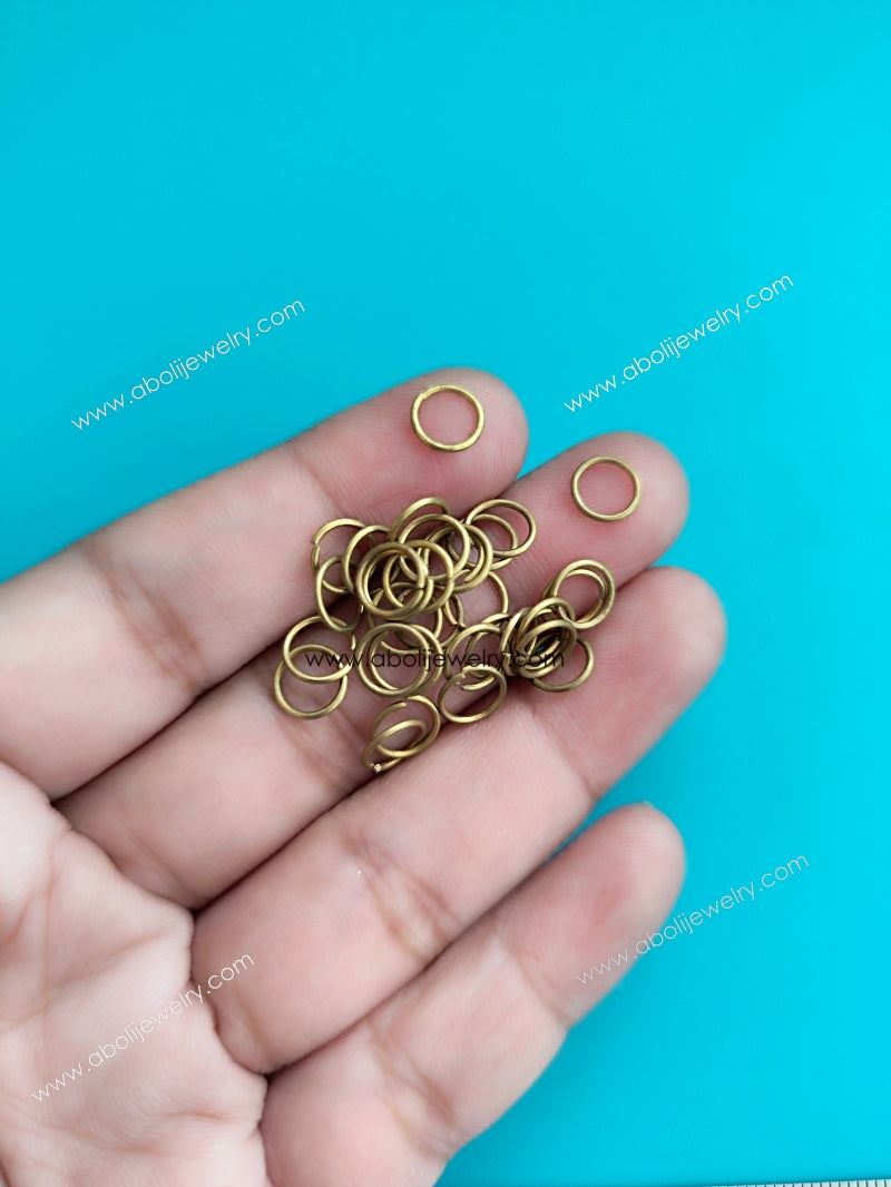 6 mm antique bronze jump ring tarnish resistant brass jump rings JRABB6