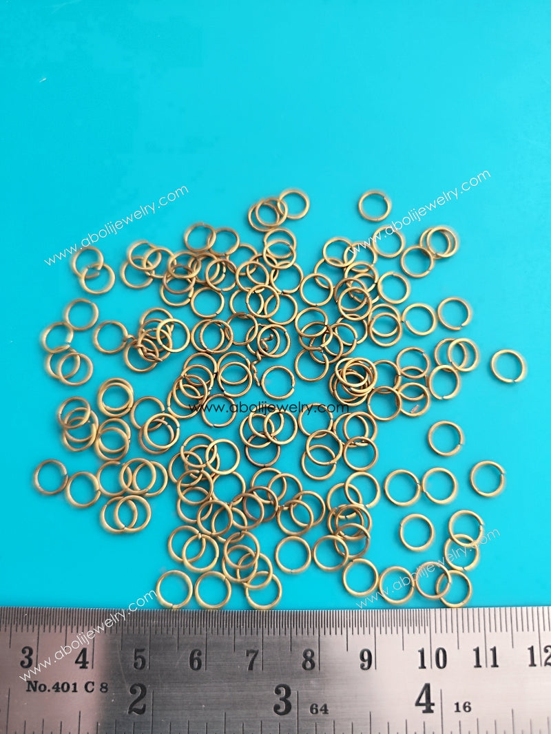 6 mm antique bronze jump ring tarnish resistant brass jump rings JRABB6 10 gm