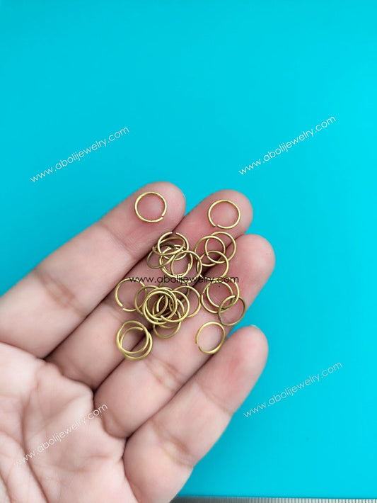 8 mm antique bronze jump ring tarnish resistant brass jump rings JRABB8