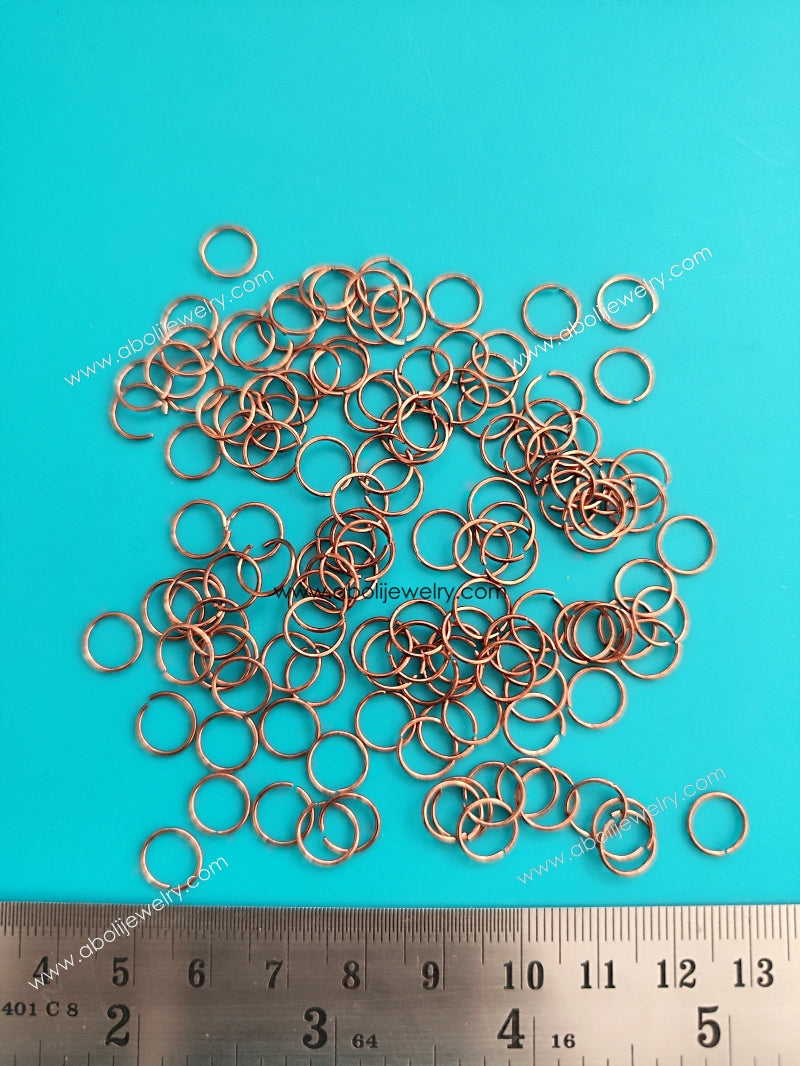 8 mm copper jump ring tarnish resistant brass jump rings JRCB8 10 gm